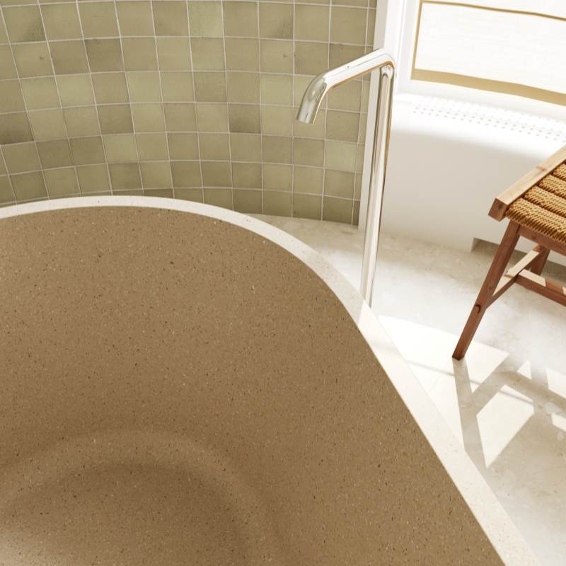 MY006 Villa Project Cozy Stylish Terrazzo Bathtub