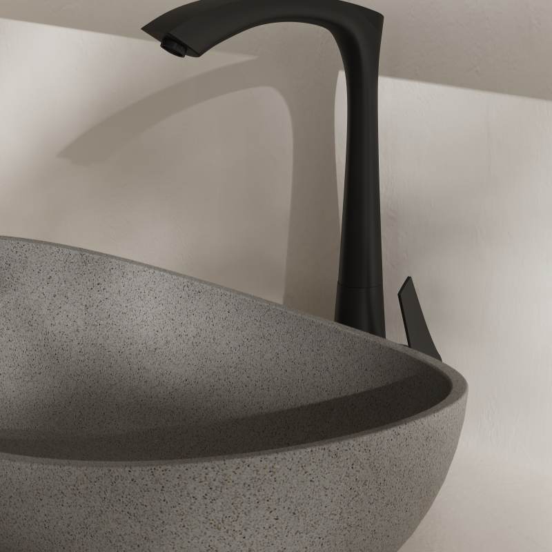 MX017 Oval Terrazzo Bathroom Sink