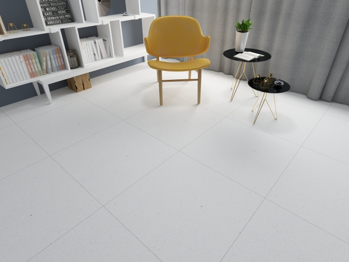 white terrazzo