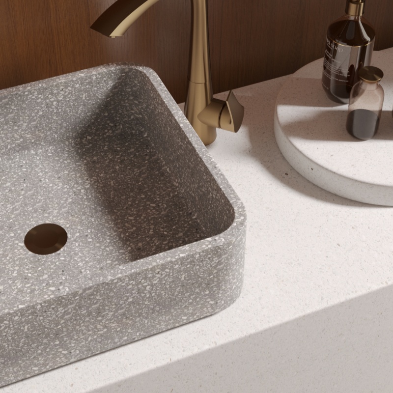 MX001-1 Moos Freestanding Terrazzo Basin