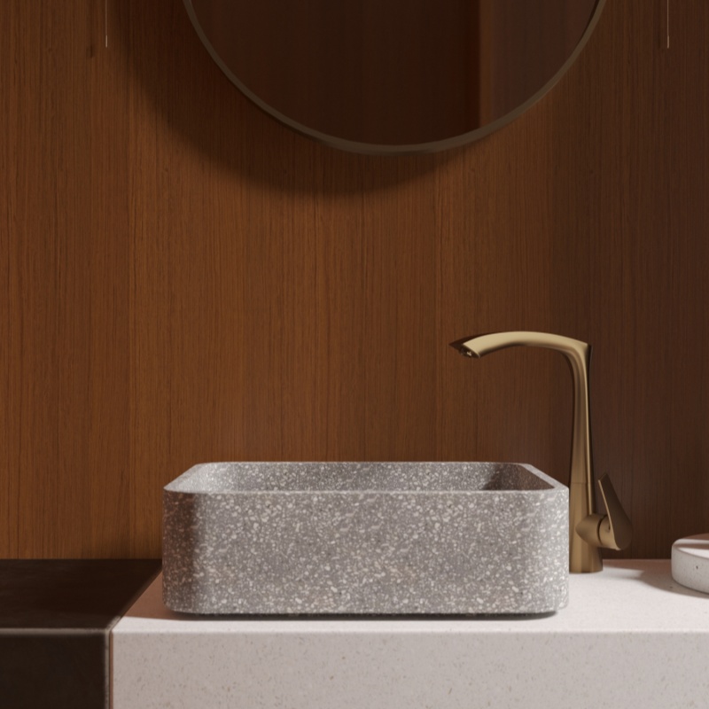 MX001-1 Moos Freestanding Terrazzo Basin