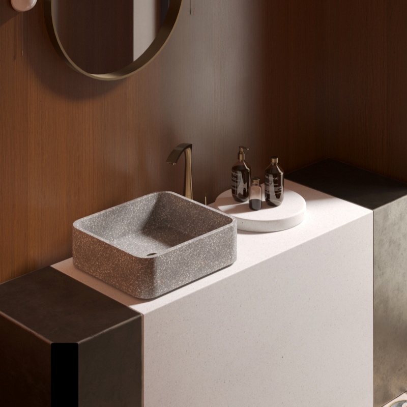 MX001-1 Moos Freestanding Terrazzo Basin