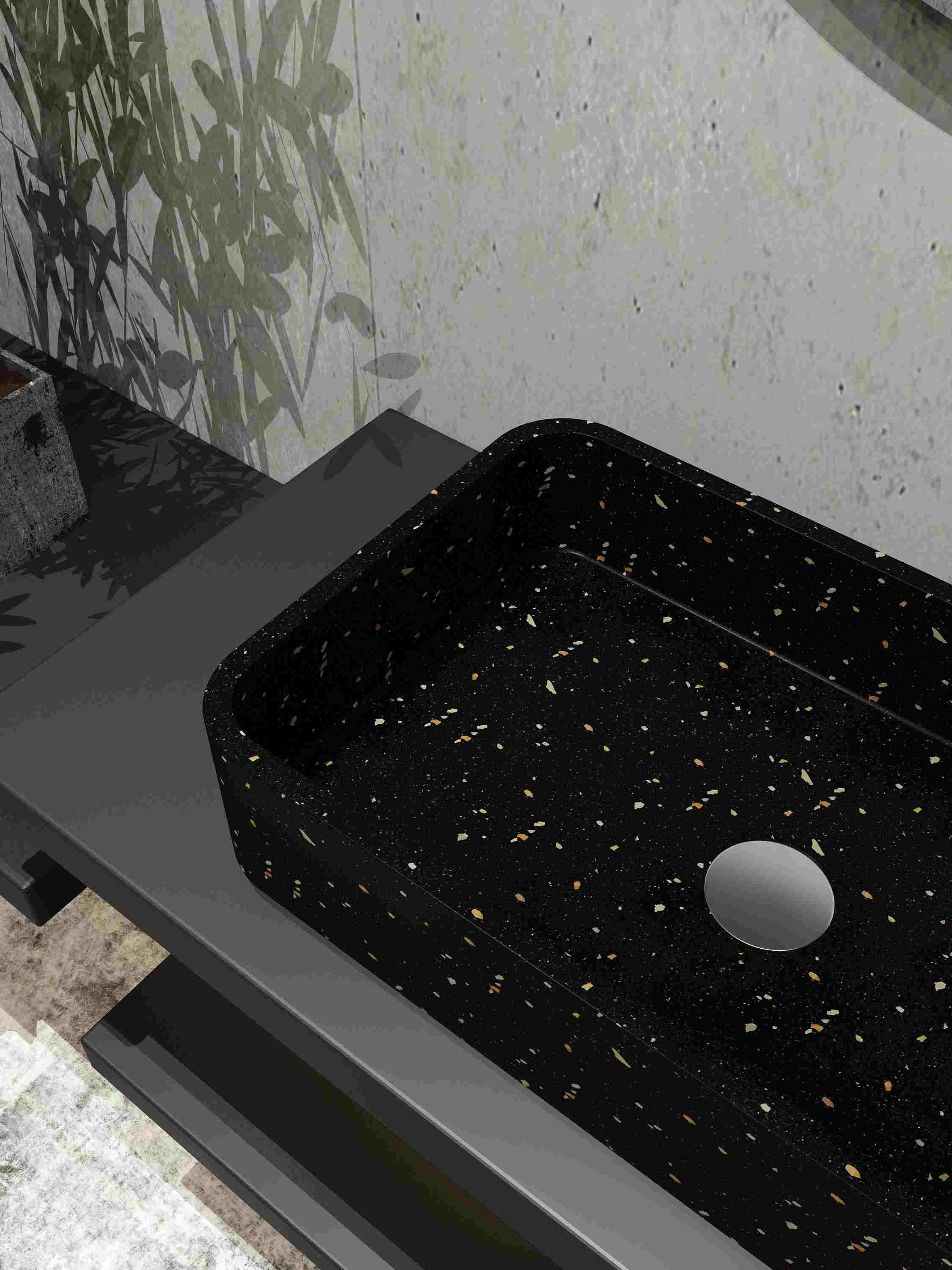 MX004 Inside Multi Color Selection Terrazzo Basin