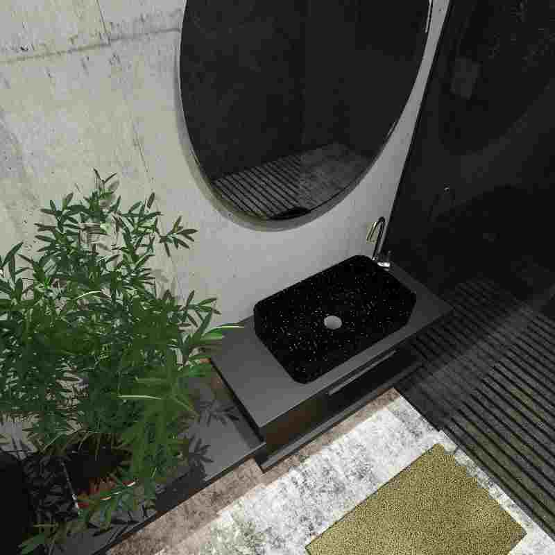 MX004 Inside Multi Color Selection Terrazzo Basin