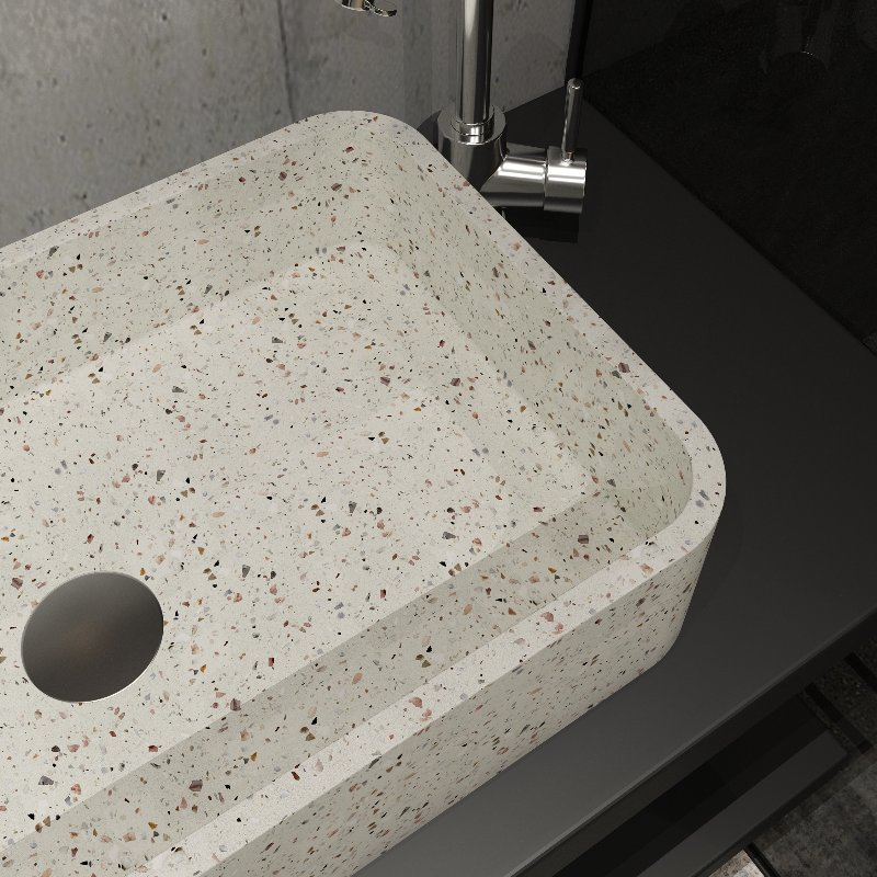 MX004 Moos Terrazzo Art Standing Counter Basin