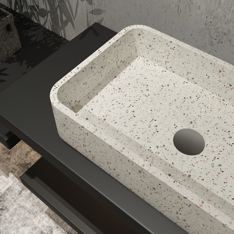 MX004 Moos Terrazzo Art Standing Counter Basin