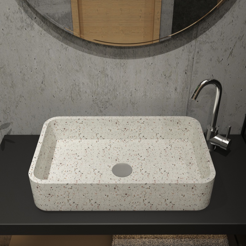 MX004 Moos Terrazzo Art Standing Counter Basin