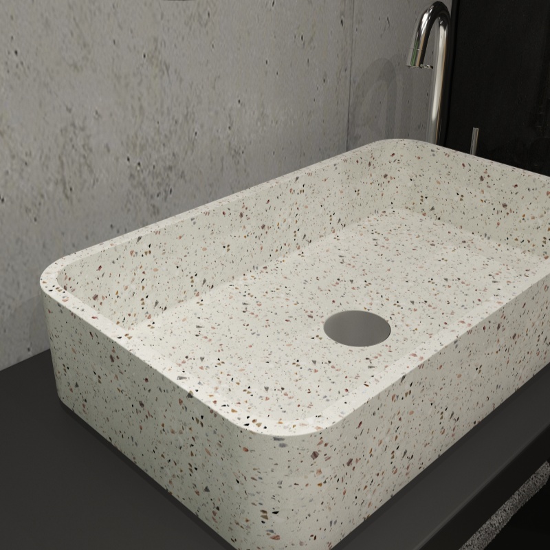 MX004 Moos Terrazzo Art Standing Counter Basin