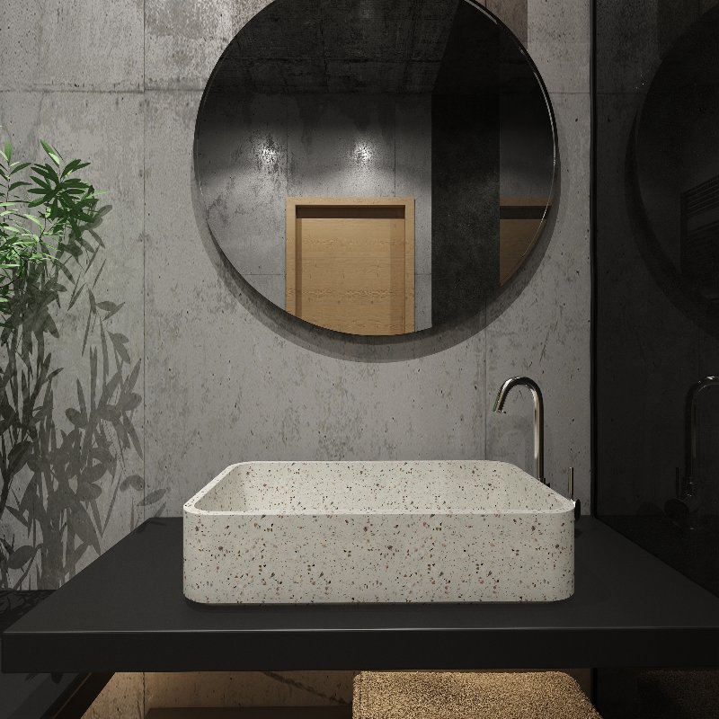 MX004 Moos Terrazzo Art Standing Counter Basin