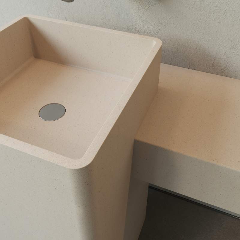 ML006 Polished Terrazzo Pedestal Basin Custom Sink