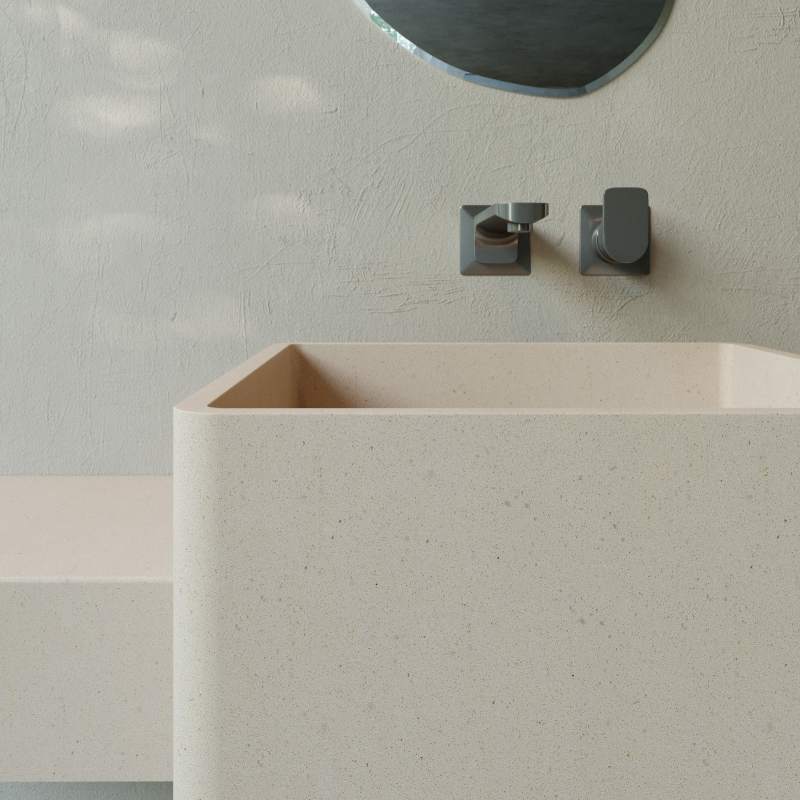 ML006 Polished Terrazzo Pedestal Basin Custom Sink