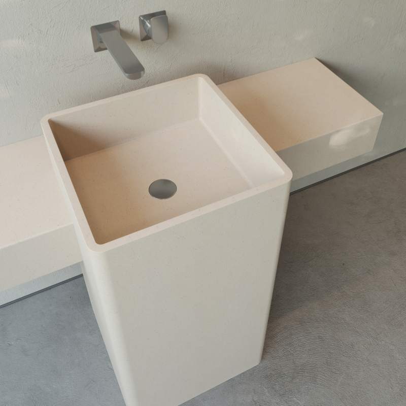 ML006 Polished Terrazzo Pedestal Basin Custom Sink