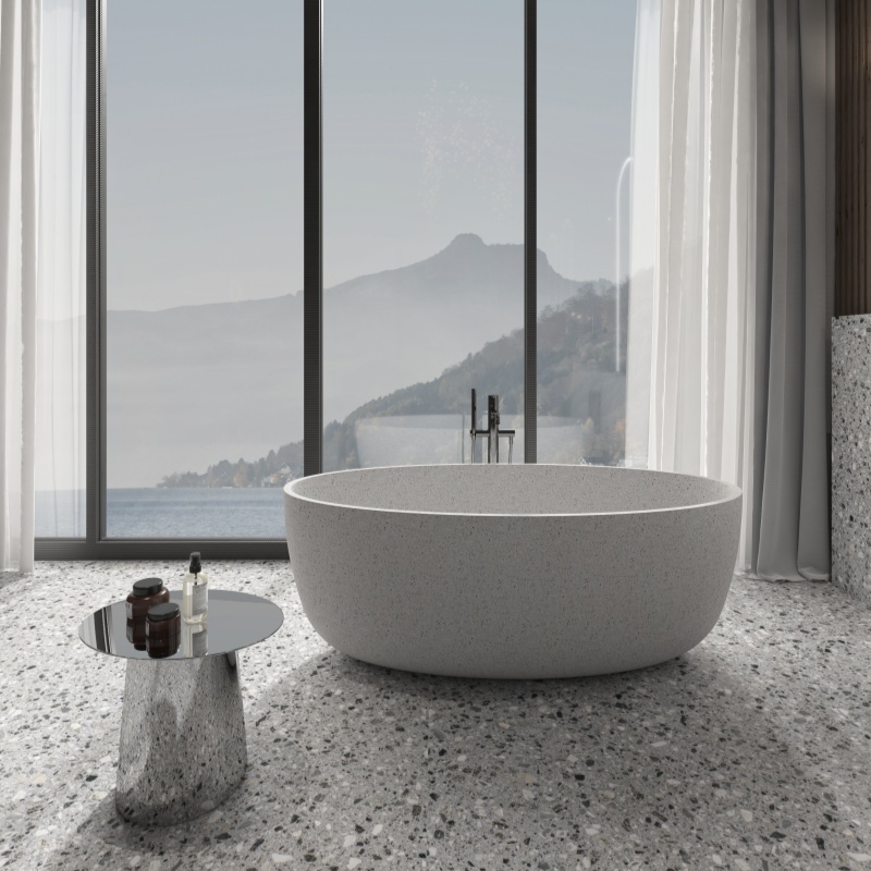 exterior terrazzo bathtub