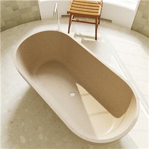 Banheira de Terrazzo Inorgânica Suave Forma Oval