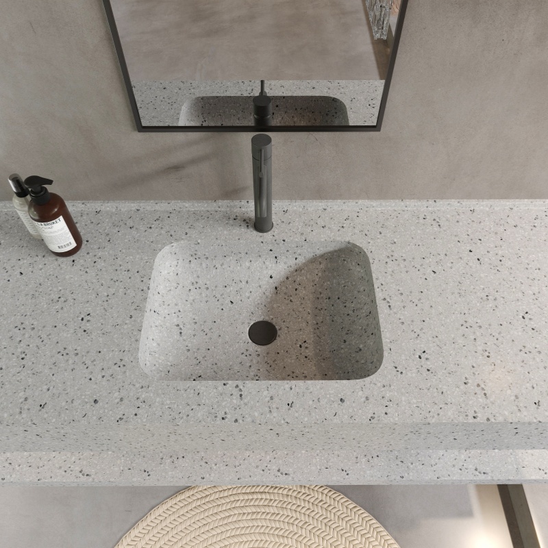 MT003 Modern Bathroom Terrazzo House Renovation Sink And Bowl