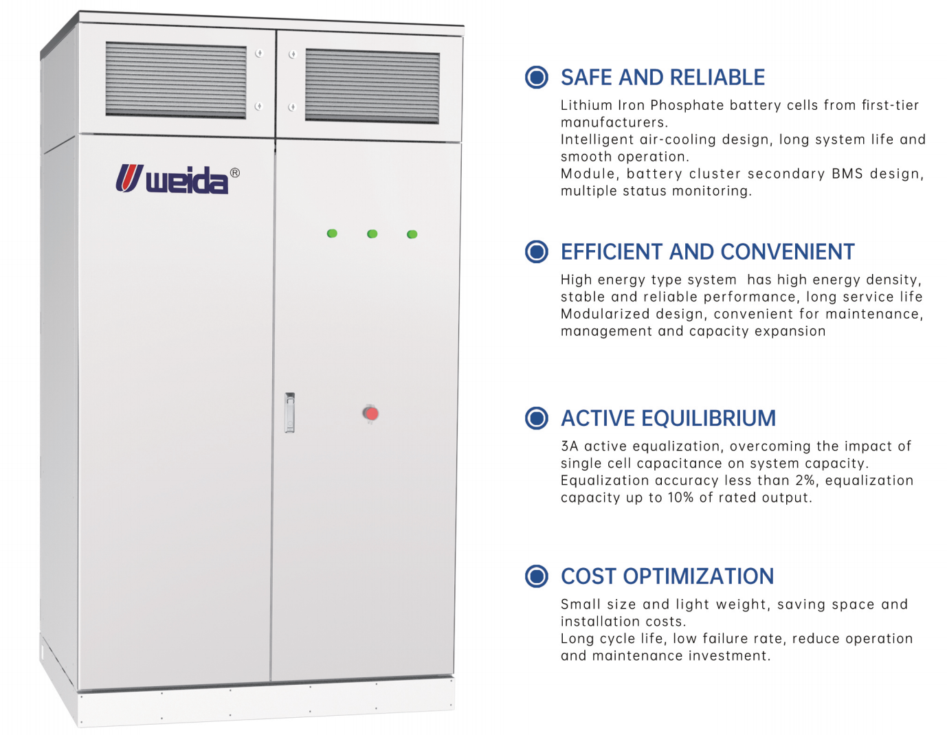 WEIDA Lithium battery energy storage cabinet（Energy）