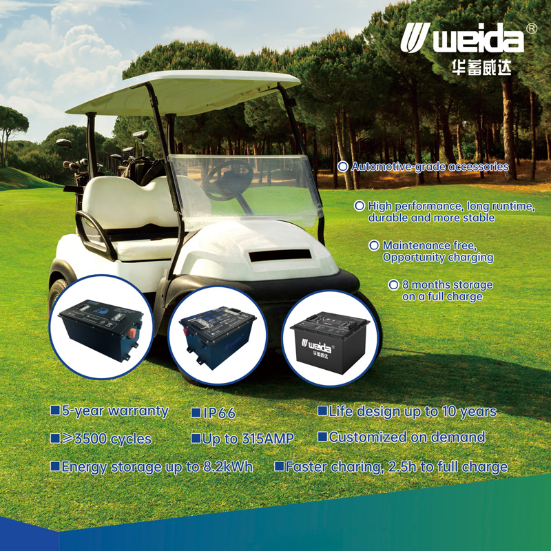 Batterie de chariot de golf LiFePO4 48v batteries de chariot de golf au lithium batterie de chariot de golf