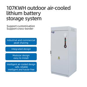 Sistema de almacenamiento de batería de litio refrigerado por aire para exteriores de 20 kW a 107,52 kWh