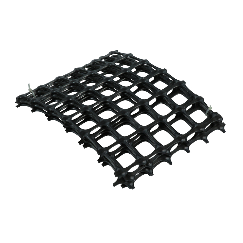 Allée de géogrilles uniaxiales en polypropylène