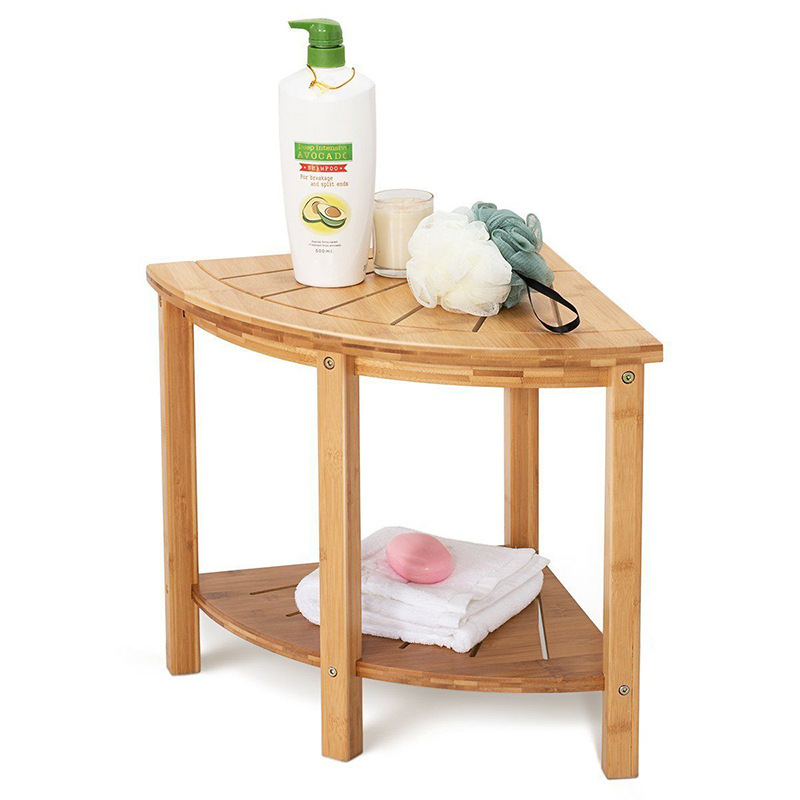 Supply Waterproof Bamboo Corner Shower Bench Shelf Wholesale Factory