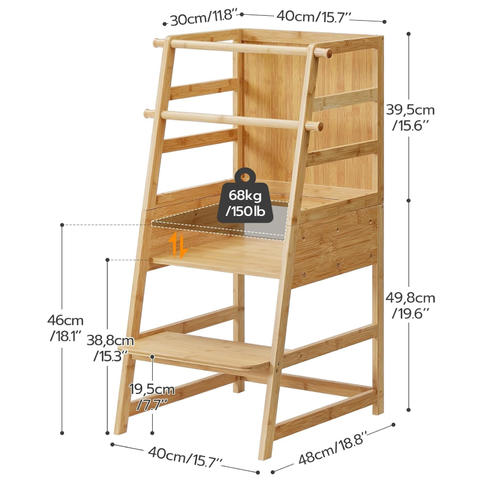 Bamboo toddler step stool