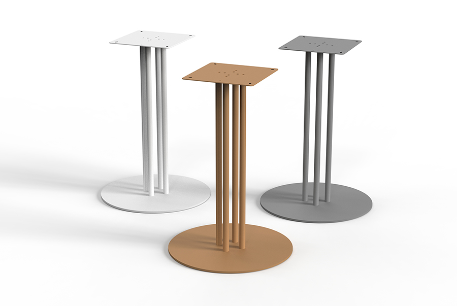 Counter height steel table bases