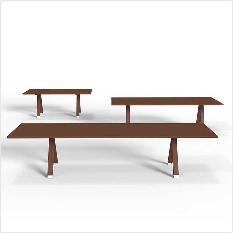 Factory delivery furniture aluminum dining table and chairs