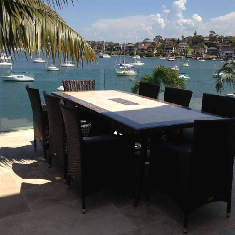 Natural stone honeycomb table outdoor use