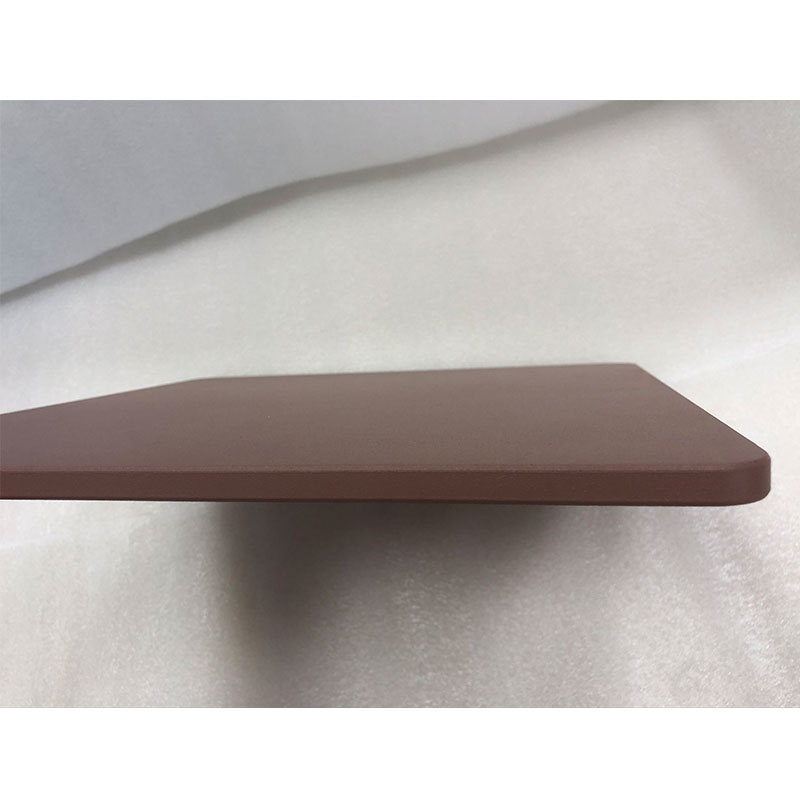 Outdoor table top made of powder coated aluminum honeycomb panel