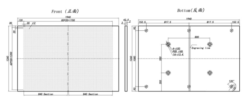 aluminum vacuum table