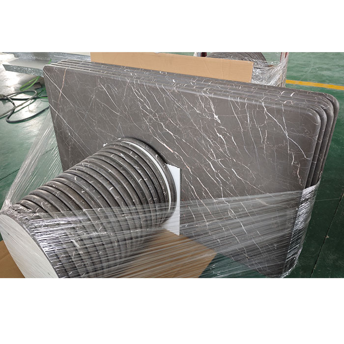 stone honeycomb tabletop- innovative materials with humanized design