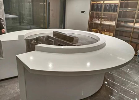 corian honeycomb desk