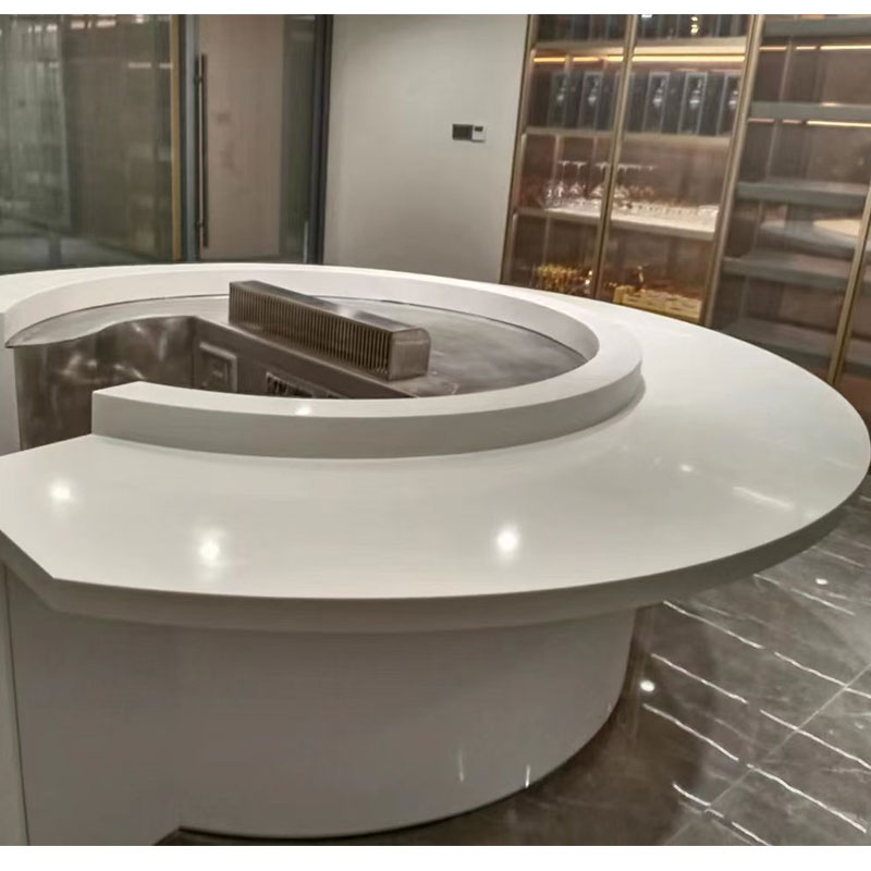 Corian Stone Honeycomb Table Reception Counter Front Desk