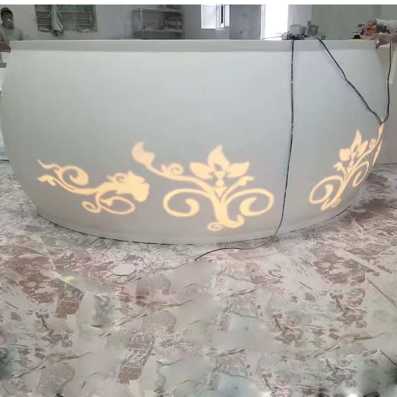 Corian Stone Honeycomb Table Reception Counter Front Desk