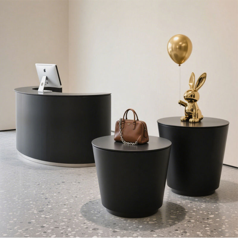 Small Podium Counter Corian Reception Desk for display stand table