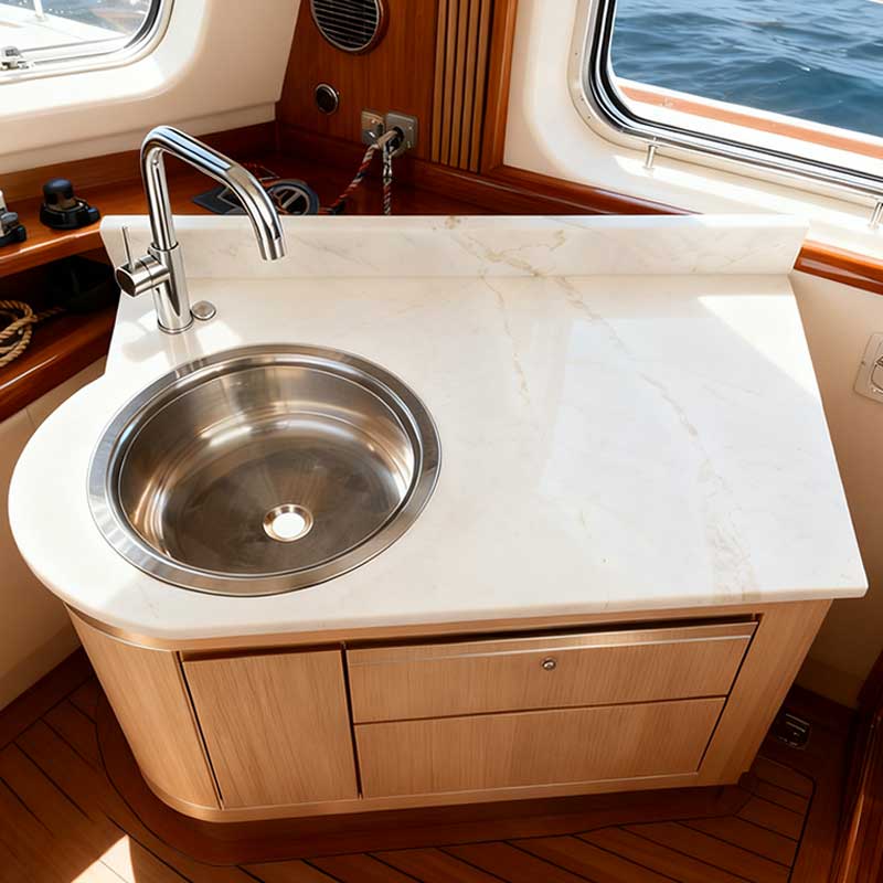 Supply Acrylic Solid Surface Lightweigh RV Counter Tops Yacht Vanity ...