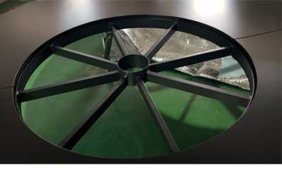 Solid steel table legs