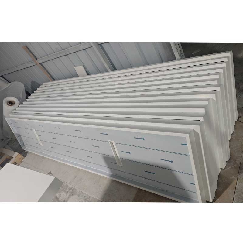 3000x600x22mm Corian honeycomb table top with steel legs