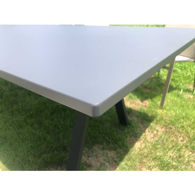 2700x1200 black powder coated aluminum dinging table top