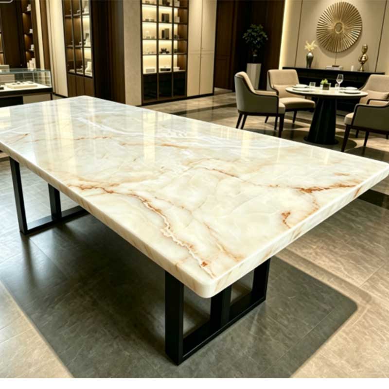 Onyx Dining Table Stone Honeycomb Table Top Countertop Design