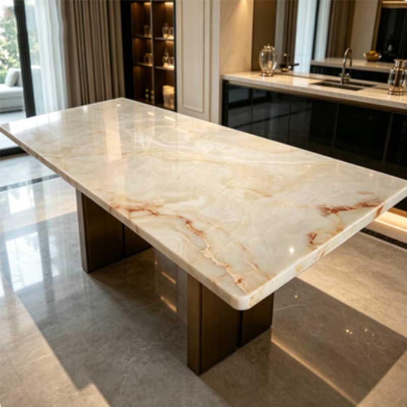 Onyx Dining Table Stone Honeycomb Table Top Countertop Design