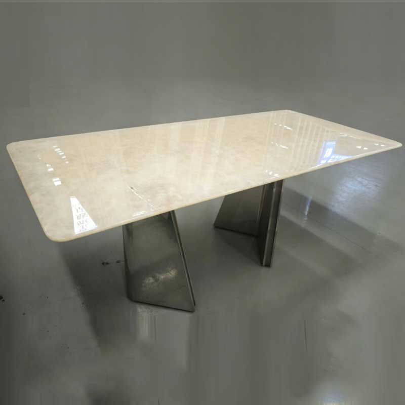 Hotel Lobby Display Stand Onyx Honeycomb Side Table Dining Table