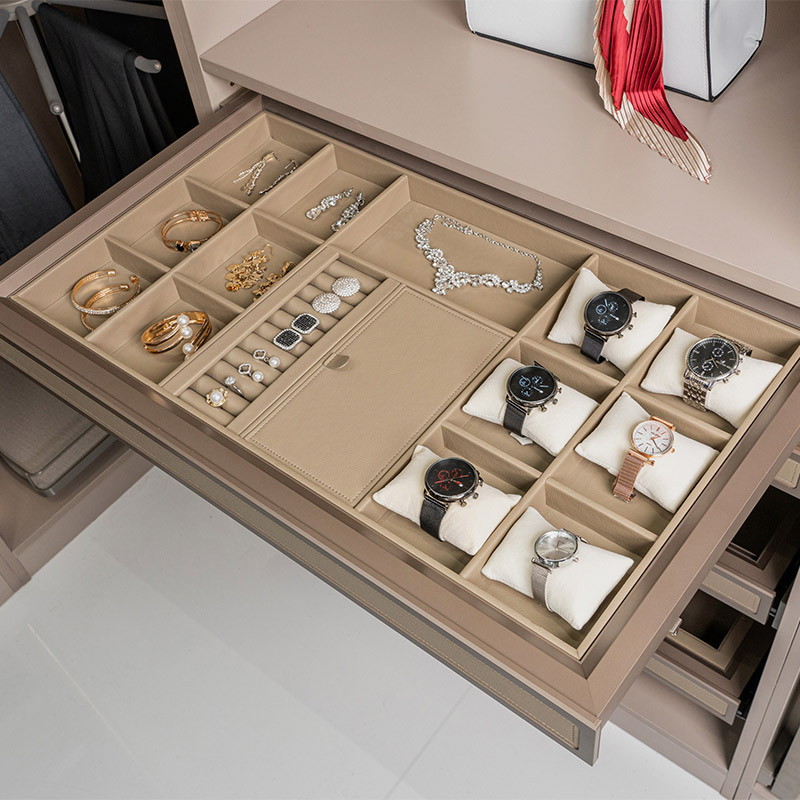 صندوق مجوهرات خزانة الملابس لتخزين المجوهرات النسائية