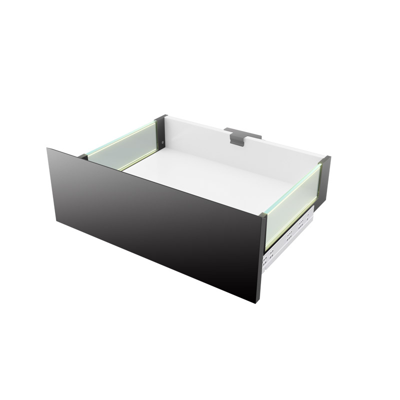 Glass Double Wall Drawer With LED Light