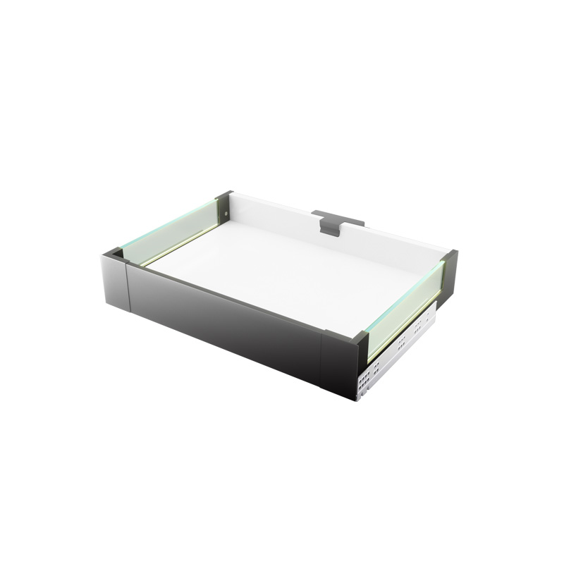 Glass Double Wall Inner Drawer With LED Light