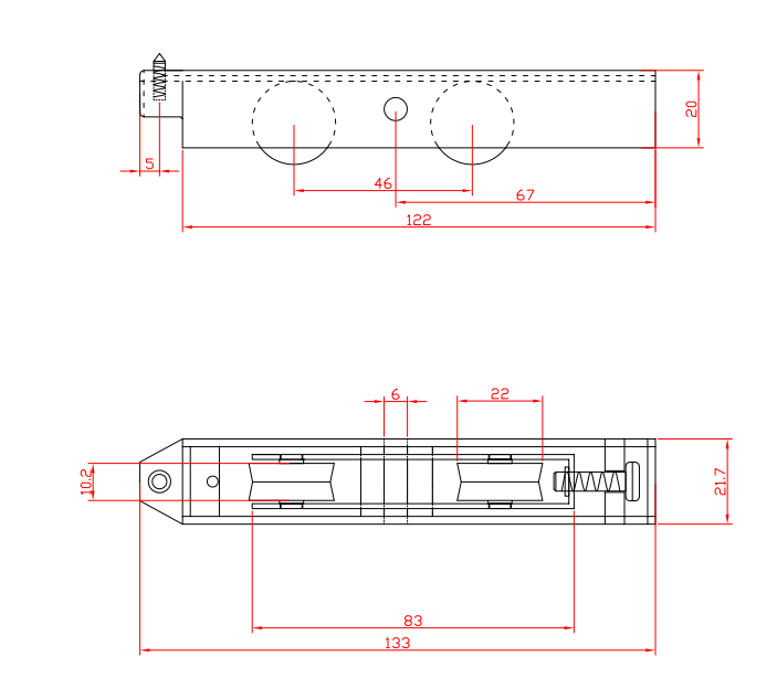 Adjustable Double Sliding Roller