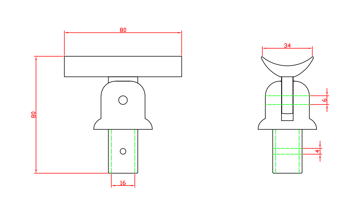 Aluminum Handrail Bracket