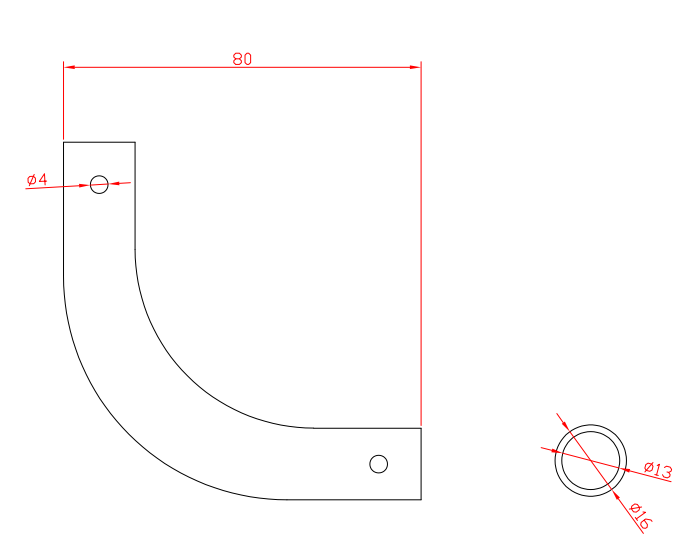 Aluminum Hollow Elbow Tube