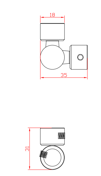 Stainless Steel Round Handrail Pipe Connector