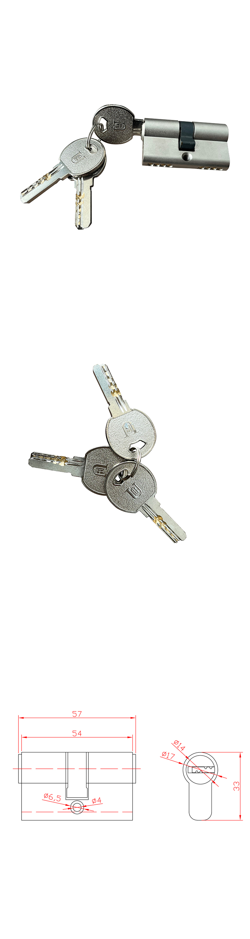 brazen cylinder lock nickel